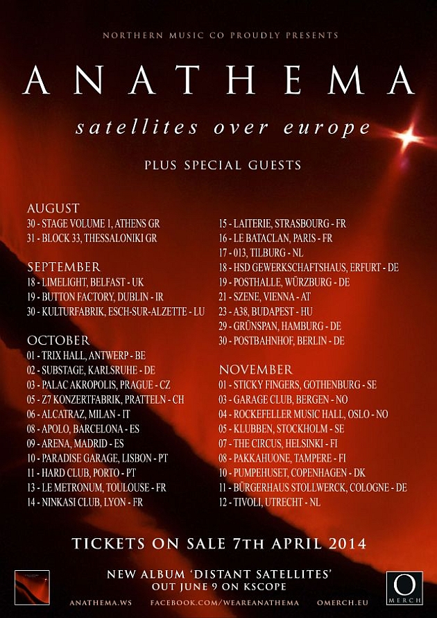 anathema tour europe2014