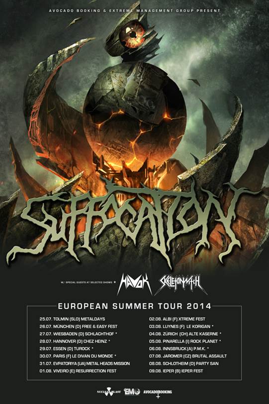 suffocation summertour2014
