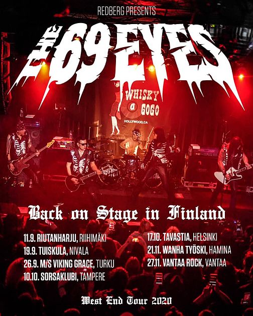 69eyes westendtour finland2020