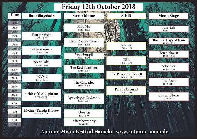 autumnmoon2018 running order fri