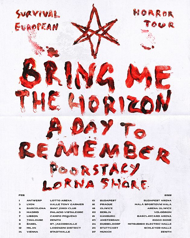 bmth tour 2022 song list
