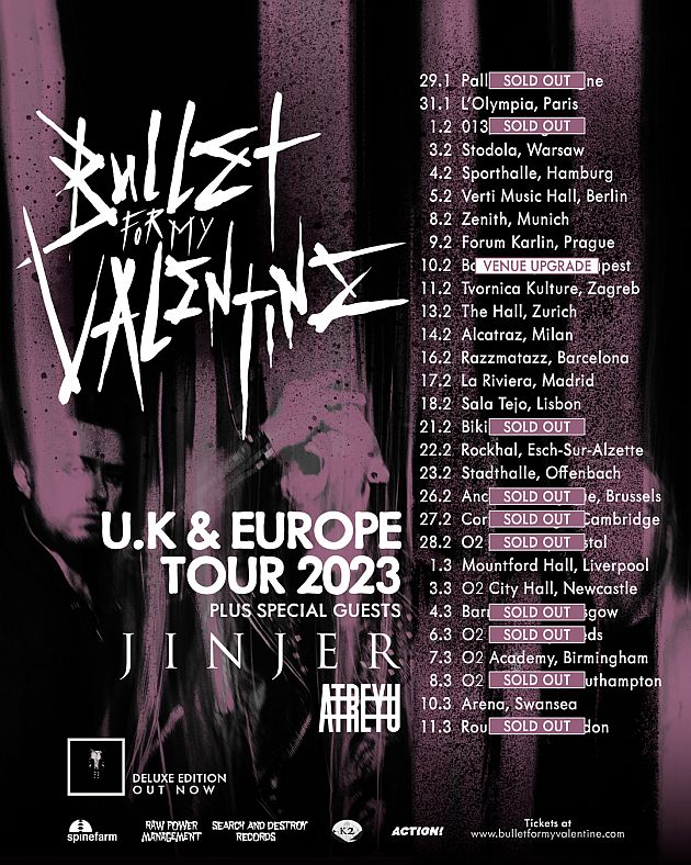 bulletformyvalentine tour2023