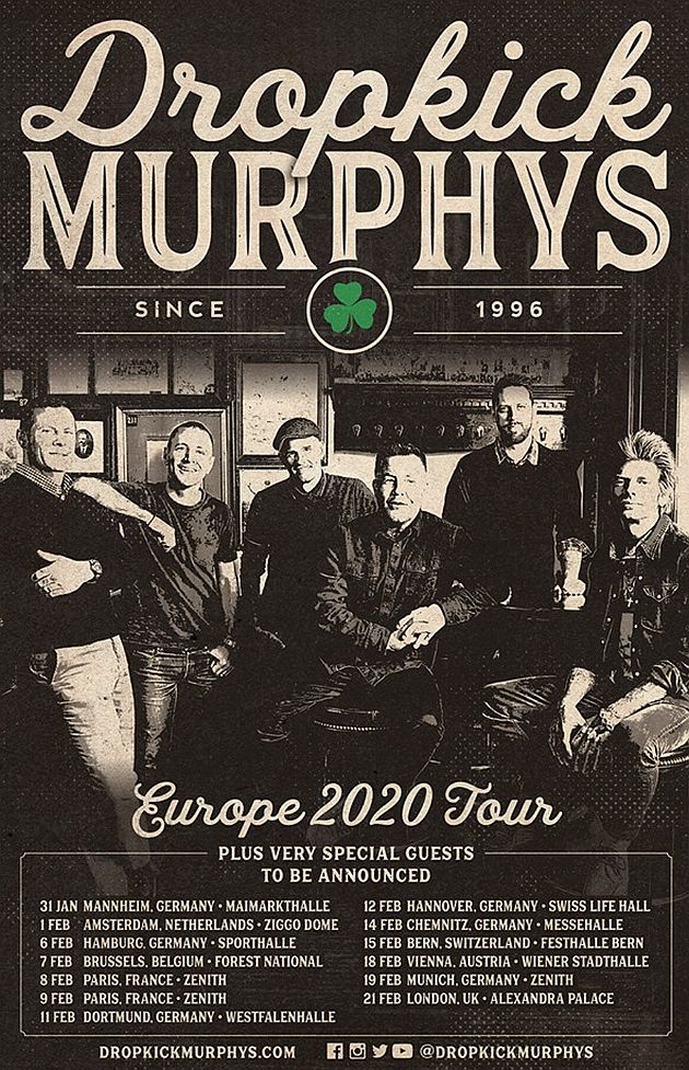 DROPKICK MURPHYS - European Tour 2020 Dropkickmurphys_europe2020