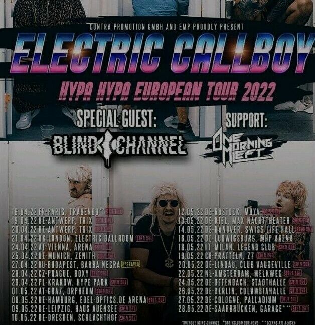 electriccallboy tour2022