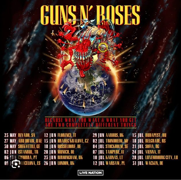 guns n roses tour2025