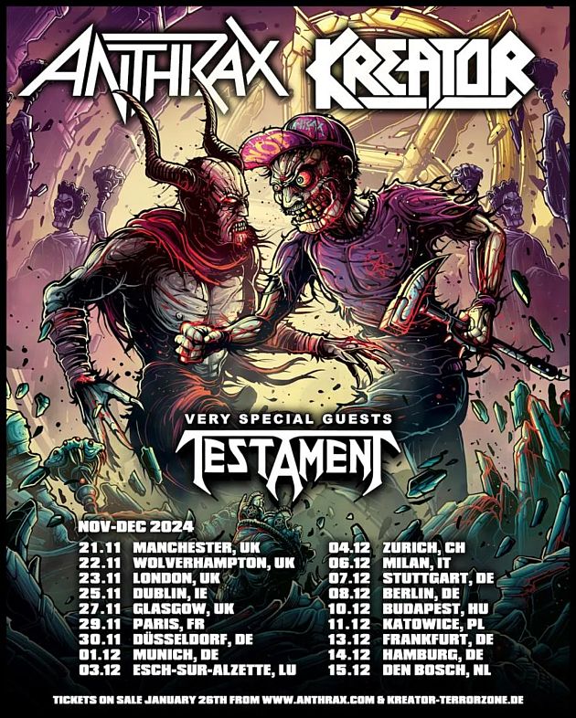 kreator anthrax tour2024