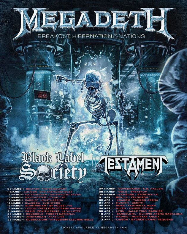 megadeth tour2026
