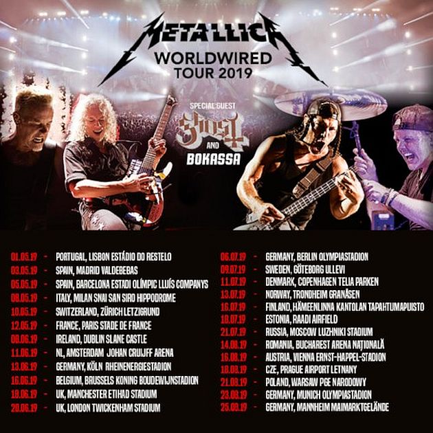 metallica tour2019