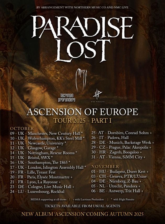 paradise lost tour2025