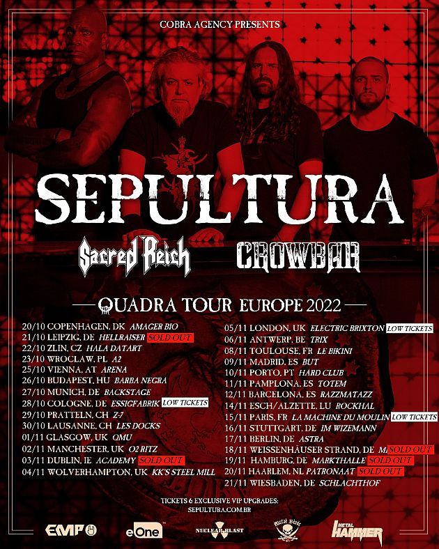 sepultura tour setlist 2022