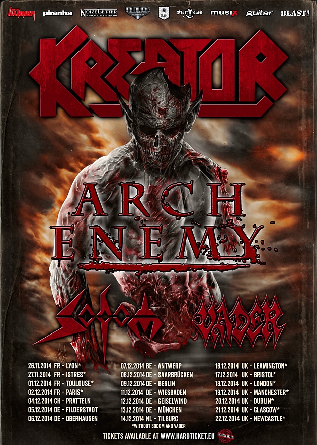 kreator tour2014 alldates