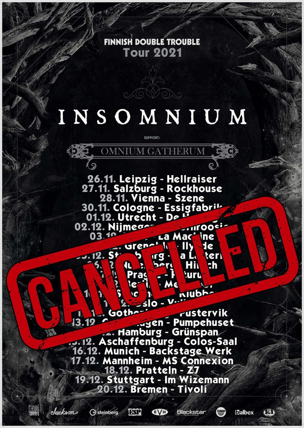 insomnium tour2021 cancellation